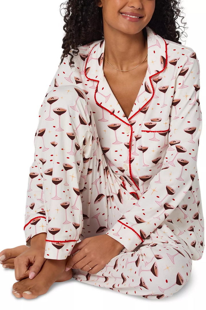 Espresso Kisses Long Sleeve PJ Set